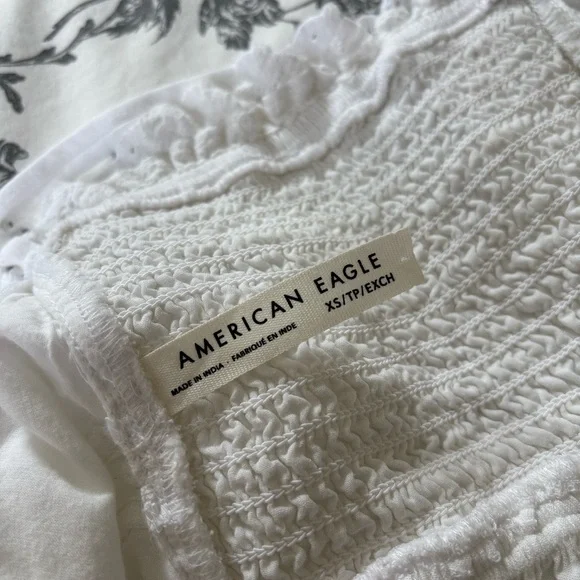 American Eagle Cropped Peasant Tank Top - Picture 3 of 5